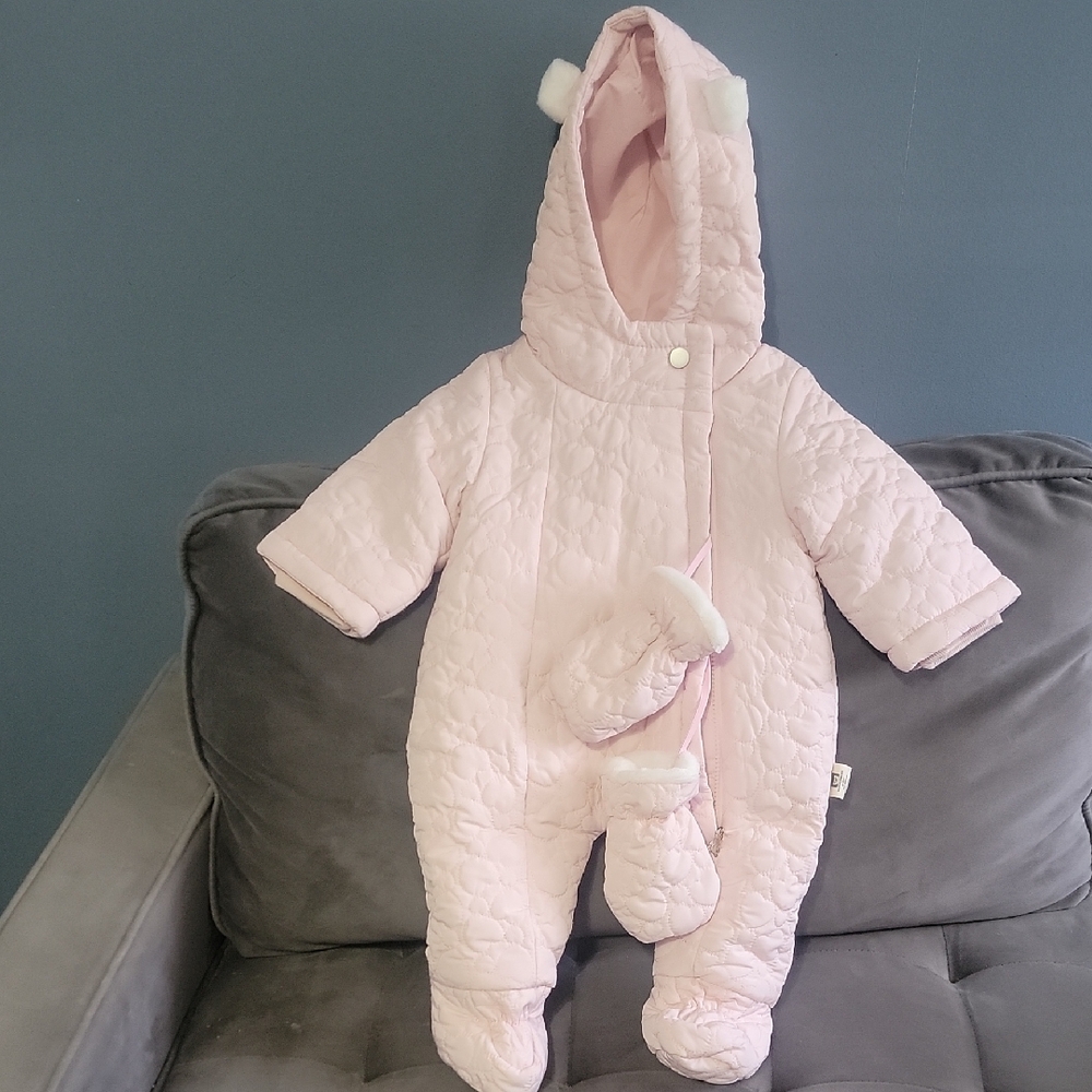 Cozy Pink Quilted Kids One Piece
